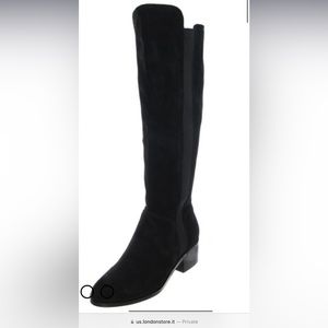 New -  Steve Madden Giselle Over the Knee Boot Black Suede Size US 8 M CLASSY!